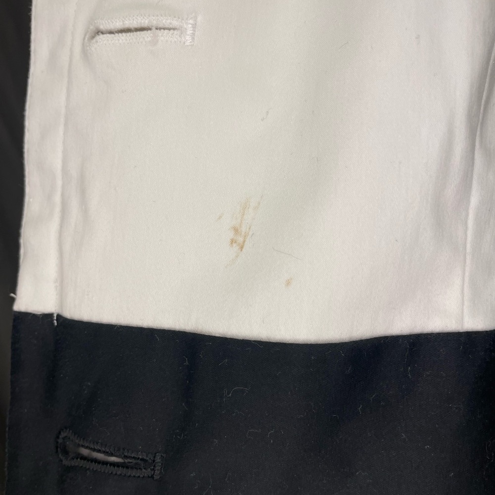 Alfani White Trench Coat with Black Trim - Picture 9 of 10